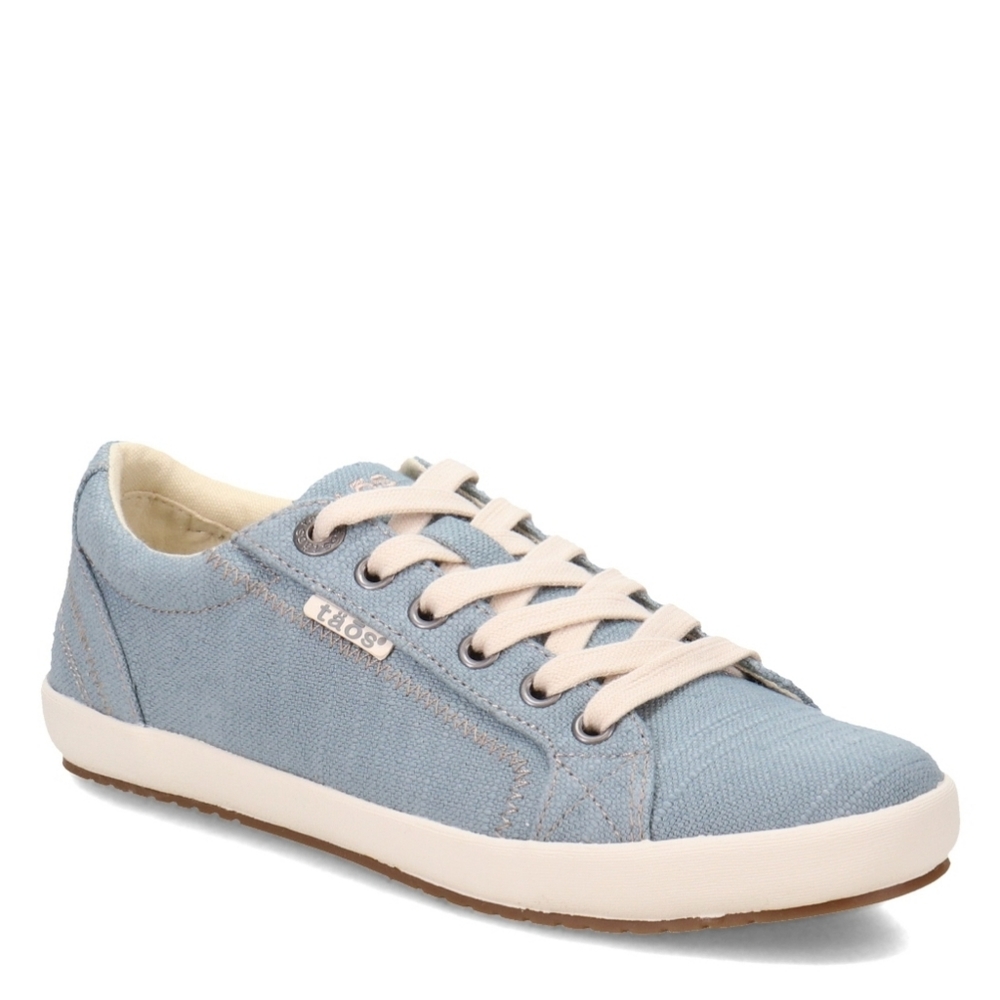 Taos Womens Moc Star Canvas Low Blue Hemp